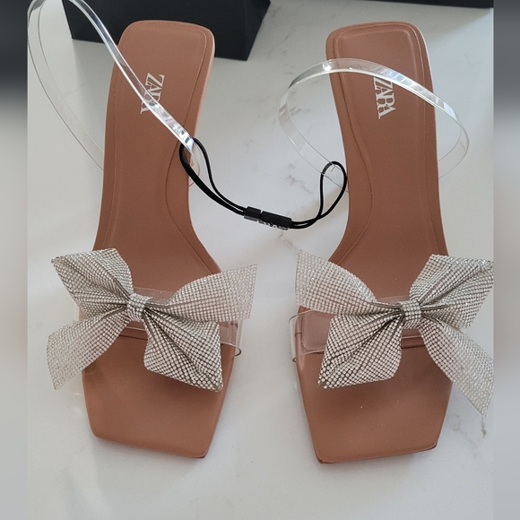 Zara crystal bow heels - Picture 3 of 5